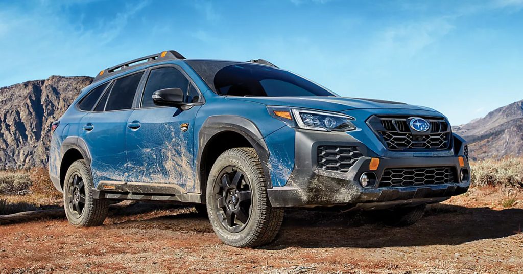 2024 Subaru Outback - Parked in front of Mountains