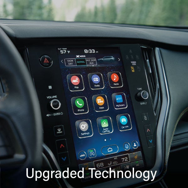 An 8-inch available touchscreen with the words &ldquo;Ugraded Technology&ldquo;. | Sommer's Subaru in Mequon WI