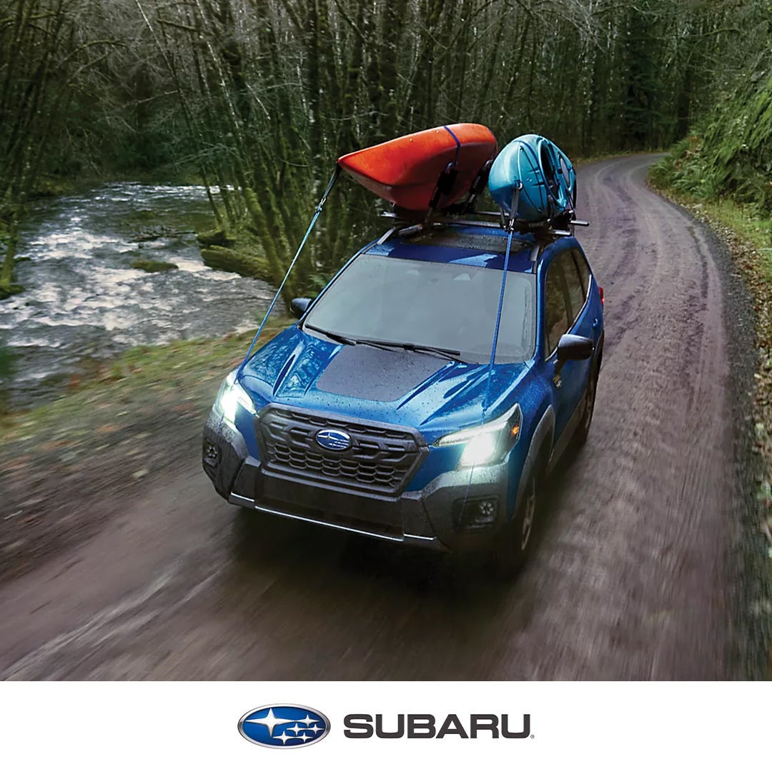 2023 Subaru Forseter - Top View with Kayaks on Top