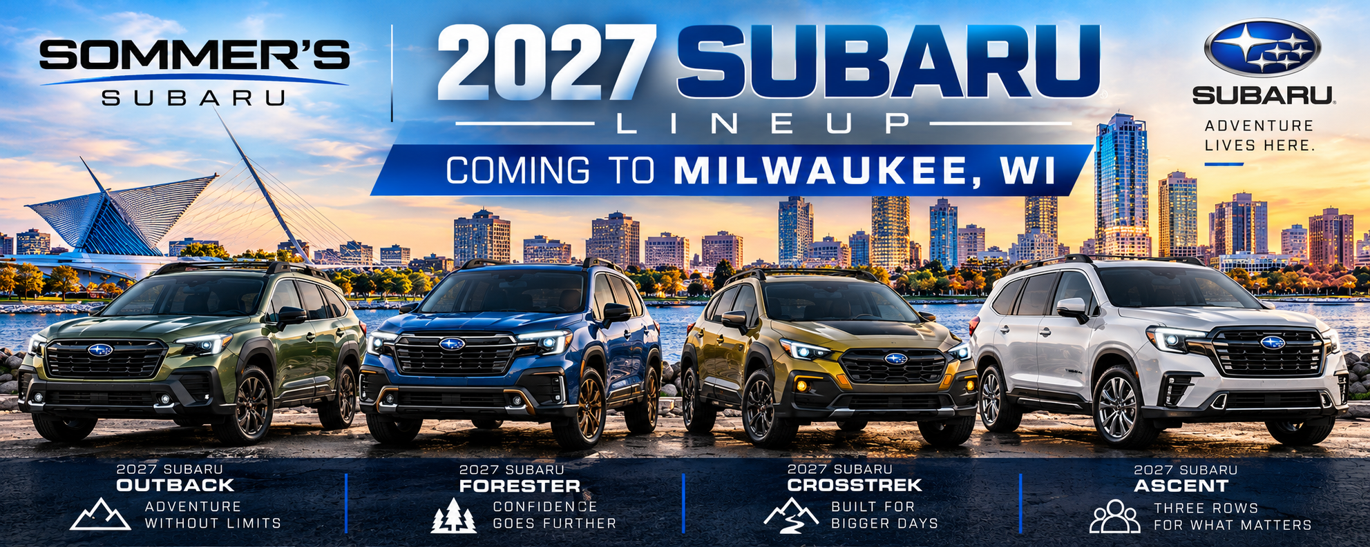 2027 Subaru Lineup & Release Dates Near Milwaukee, WI | Sommer's Subaru