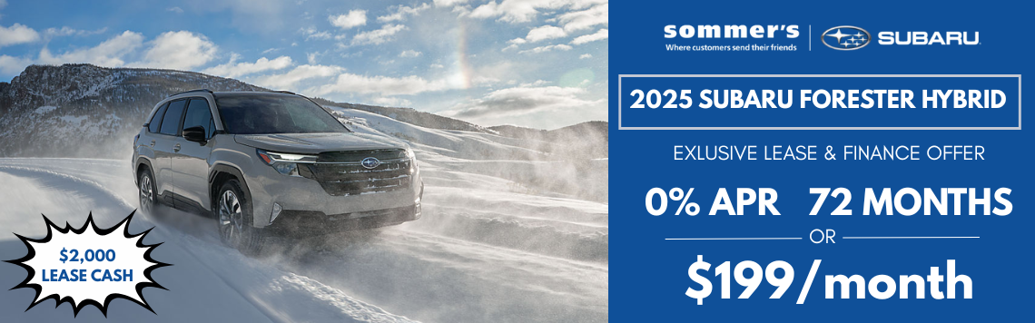 Explore lease and finance offers at Sommer's Subaru