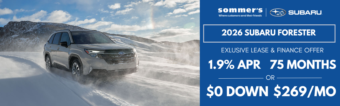 Explore lease and finance offers at Sommer's Subaru
