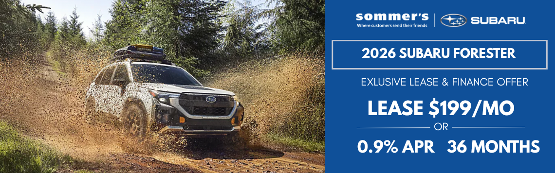 Explore lease and finance offers at Sommer's Subaru