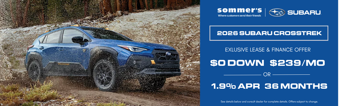 Explore lease and finance offers at Sommer's Subaru