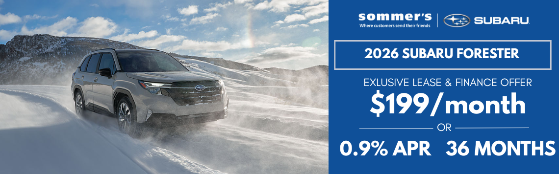 Explore lease and finance offers at Sommer's Subaru