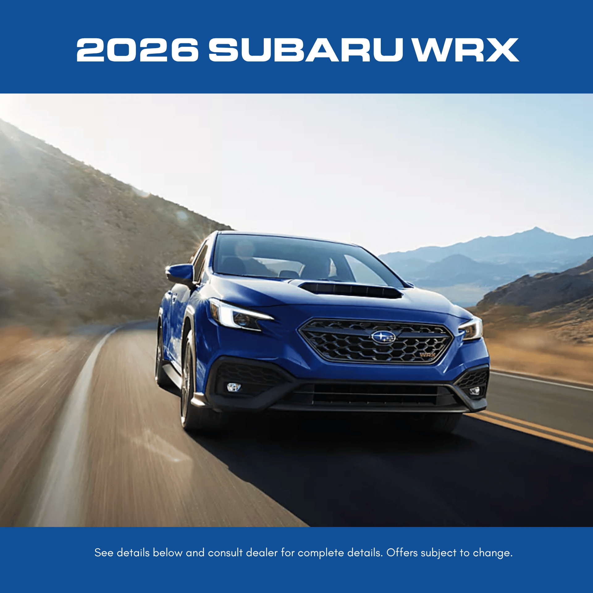 2026 Subaru WRX